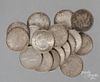 Ten US Liberty Head silver dollars