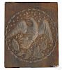 Small Pennsylvania carved walnut eagle cakeboard