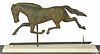 Full bodied copper running horse weathervane