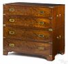 Brass bound mahogany campaign chest