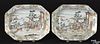 Pair of Chinese export porcelain deep dishes