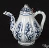Chinese blue and white porcelain teapot