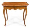 * A Louis XV Style Fruitwood Side Table Height 29 x width 32 1/2 x depth 23 1/2 inches.