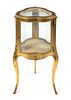 A Louis XV Style Giltwood Vitrine Height 36 1/2 inches.