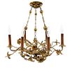 A French Gilt Bronze and Tole Chandelier Diameter 20 1/4 inches.