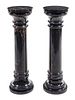 * A Pair of Continental Marble Pedestals Height 39 1/4 inches.