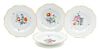 A Set of Four Meissen Porcelain Soup Plates Diameter 9 7/8 inches.