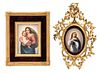 * Two German Porcelain Plaques First height 7 x width 5 inches.