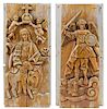 A Pair of Continental Carved Panels Height 67 1/4 x width 28 1/2 inches.