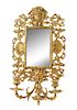 A Neoclassical Gilt Bronze Girandole Mirror Height 23 inches.