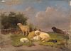 * Jacob van Dieghem and Artist Unknown, (Dutch, 19th Century), Landscape with Sheep and Fowl, 1875 and Landscape with Sheep (