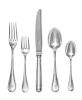 A French Silver-Plate Flatware Service, Christofle, Paris, Malmaison pattern, comprising: 11 dinner knives 11 dinner forks 10