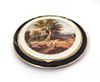 * An Austrian Enameled Silver Compact, Vienna, 20th Century, the lid with a guilloche enamel border enclosing a polychrome de