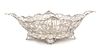 * A Dutch Silver Center Basket, Likely Gerrit Duyzer, The Hague, Early 19th Century, the openwork body having floral, foliate