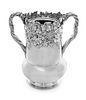 * An American Coin Silver Wine Cooler, S. Kirk & Son, Baltimore, MD, the body worked to show grape clusters on a vine, each h