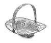 * An American Silver Center Bowl, Jacobi & Jenkins, Baltimore, MD, the swivel handle worked to show repousse floral and folia