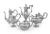 * An American Silver Six-Piece Tea and Coffee Service, The Stieff Company, Baltimore, MD, comprising a coffee pot, teapot, wa
