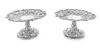 * A Pair of American Silver Tazze, S. Kirk & Son, Baltimore, MD, each rim worked to show foliate volutes, the border with flo