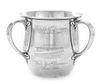 An American Silver Trophy Cup of Rowing Interest, Gorham Mfg. Co., Providence, RI, 1897, of Tyg form, the body engraved with