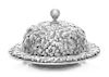* An American Silver Covered Butter Dish, Black, Starr & Frost, New York, NY, the knopped finial surmounting a repousse flora