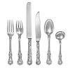 An American Silver Flatware Service, Tiffany & Co., New York, NY, English King pattern, comprising: 30 luncheon knives 12 fis