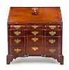 A Chippendale Mahogany Slant-Front Secretary Desk Height 42 x width 39 7/8 x depth 21 3/4 inches.
