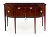 A Federal Mahogany Sideboard Height 35 1/2 x width 54 1/2 x depth 23 1/2 inches.