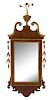 A Federal Mahogany and Giltwood Mirror Height 46 3/4 x width 18 1/2 inches.