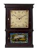 A Federal Mahogany Shelf Clock Height 26 1/4 x width 17 1/2 x depth 4 1/2 inches.