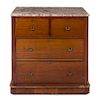An American Mahogany Chest of Drawers Height 35 x width 35 x depth 18 1/2 inches.
