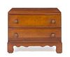 An American Pine Diminutive Chest of Drawers Height 23 3/8 x width 29 7/8 x depth 16 1/8 inches.