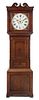 A Welsh Oak Tall Case Clock Height 78 x width 22 inches.