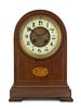 A Regency Style Mahogany Mantel Clock Height 12 inches.