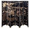 A Chinese Six-Panel Coromandel Screen Height 84 x width of each panel 15 3/4 inches.
