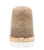* An American 14-Karat Yellow Gold Thimble, Carter, Gough & Co., Newark, NJ, the knurled top and body above a plain rim with