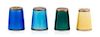 * A Group of Four Norwegian Silver and Guilloche Enamel Thimbles, David Andersen, Oslo, Early 20th Century, each having a knu