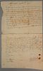 Two hand written sale of slave receipts 1741 and 1763, to John Allyn Canterbury, CT from Seth and Lydia Dean.