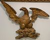 Carved and gilt eagle. 
ht. 28in., wd. 32in.