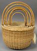 Nest of six Nantucket type baskets signed by Richard Goding Lisbon Maine 1992, all signed. 
dia. 4in. to dia. 9in.