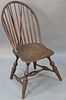 Windsor brace back side chair with bold turned legs.  seat ht. 16in. Provenance:  Estate of Arthur C. Pinto, MD