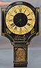 Unusual George III black lacquered and gilded tavern clock face and case, the case constructed throughout of oak, the front o