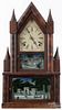 E. N. Welch mahogany double-steeple clock, 19th c., 23 1/2'' h.