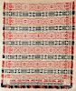 Pennsylvania jacquard coverlet, inscribed Henry Keever Womelsdorf 1841 J. Sall, 77'' x 92''.