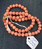 14K PINK CORAL NECKLACE