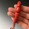 18K GOLD CHINESE CORAL NACKLACE