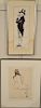 Two Rex Goreleigh (1902-1986) 
(1) Lithograph 
Old Grad - Princeton 
pencil signed, dated, and numbered lower right: Goreleig
