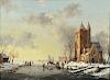 Reginald Ernest Arnold (British, 1853-1938)      Animated Winter View with Skaters