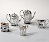Five-piece Towle Sterling Silver Tea and Coffee Service