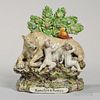 Pearl-glazed Earthenware Bocage Romulus and Remus Group