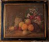 Still Life with Fruit and Flowers, 19th Century American School